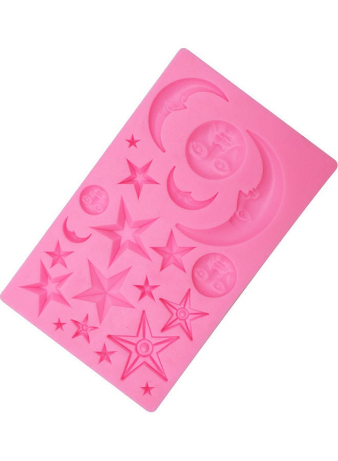 NIBEMINENT Multi-cavity Baking Mold Stars Moon-faces Human Faces Silicone Cake Mousse Mould Food-grade Diy multicolor 19*19*19cm - Image 1