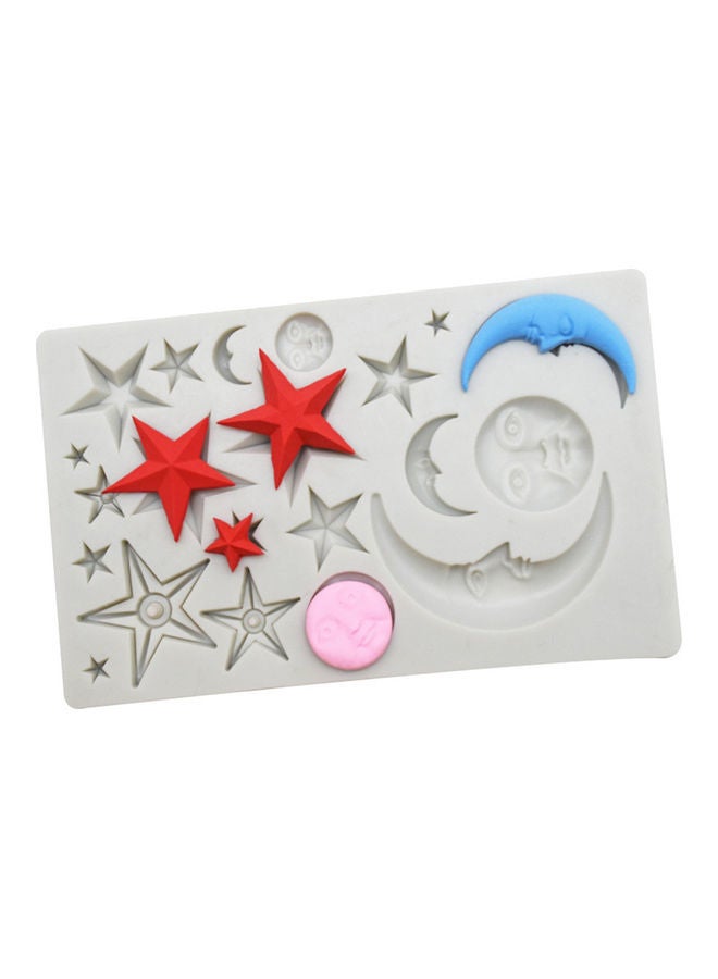 NIBEMINENT Multi-cavity Baking Mold Stars Moon-faces Human Faces Silicone Cake Mousse Mould Food-grade Diy multicolor 19*19*19cm - Image 5