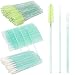 MyAoKuE-UP 300 Pack Disposable Spoolies Brushes Sets Mascara Wand Lip Brushes Cotton Swab for Eyebrow Eyelash Extension Tattoo Lipstick ApplicatorGreen - Image 2