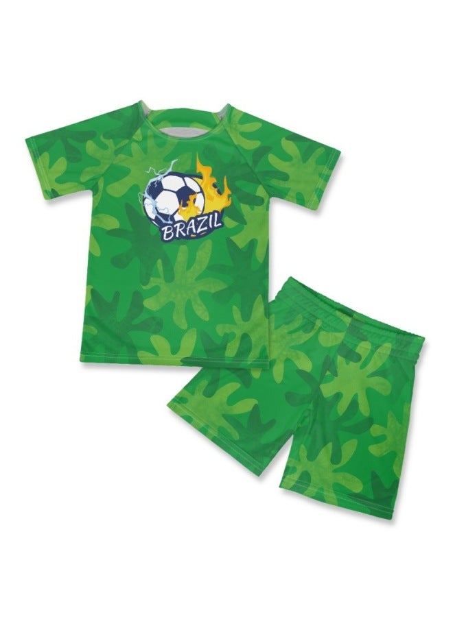 Children's Football Suit Brazil Football T-shirt Shorts Children's Football Suit Camouflage Series