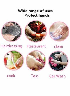 Y&D Disposable Gloves, 100 PCS Plastic Food Prep Kitchen Grade for Kitchen, Cooking, House Cleaning, Hair Coloring, Serving, Gardening, Driving, Sanitation [One Size Fits Most ]  - Image 2