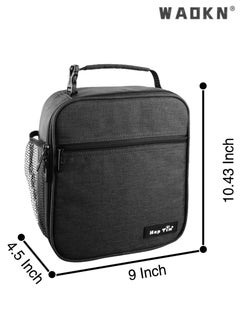 WAOKN High Quality Eco-friendly Material Insulated Lunch Bag Cooler Bag Compact 6L Lunch Bag for Men Women Office Kids School Adult Work Picnic Travel College Premium Lunch Bag  - Image 4