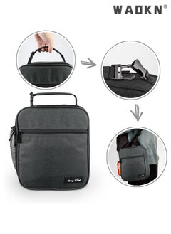 WAOKN High Quality Eco-friendly Material Insulated Lunch Bag Cooler Bag Compact 6L Lunch Bag for Men Women Office Kids School Adult Work Picnic Travel College Premium Lunch Bag  - Image 3