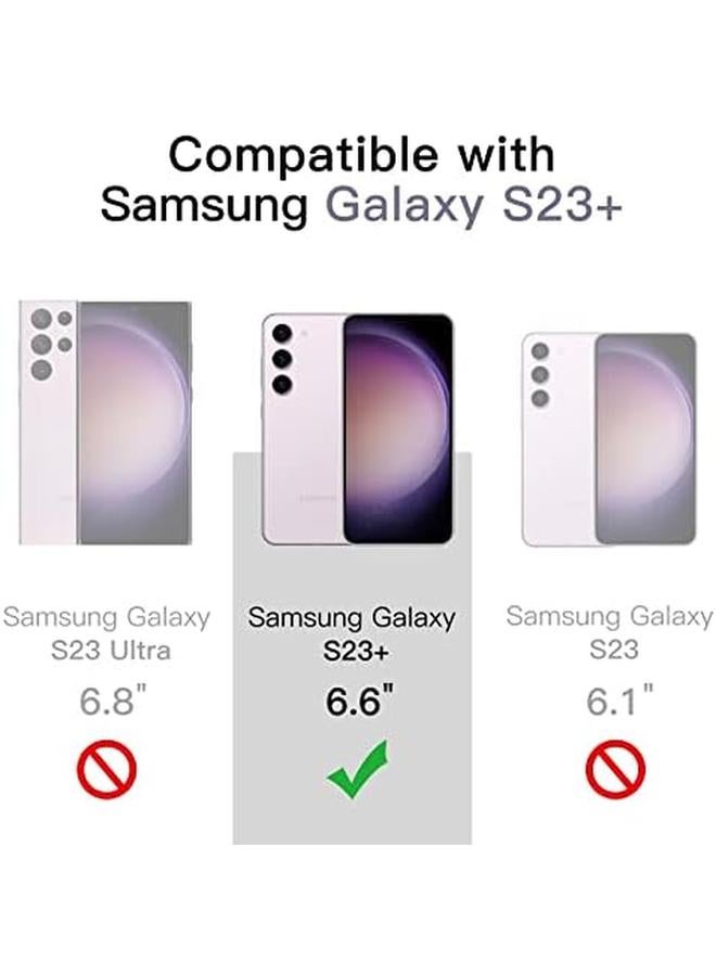 جي تيك حافظة لهاتف سامسونج جالاكسي S23+ S23 Plus 5G مقاس 6.6 بوصة غير قابلة للاصفرار ومضادة للصدمات وواقية للهاتف ومضادة للخدش وظهر صلب شفاف من مادة البولي كربونات - Image 2