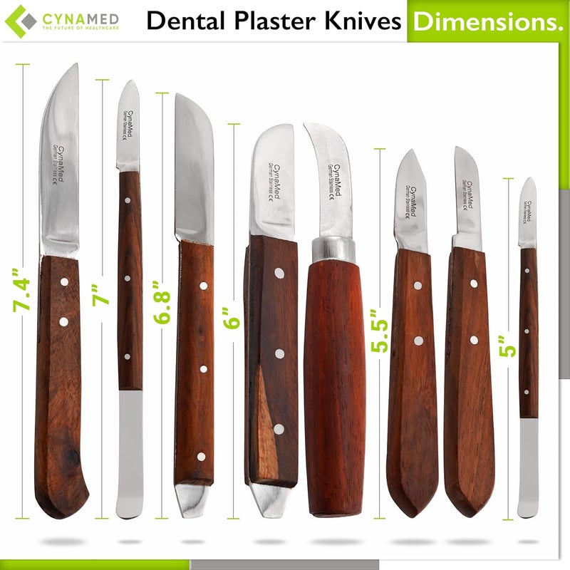 CYNAMED Dental Fahenstock Large, Small Knife, Plaster Alignate Spatula and Knife Mixing Modeling Labratory Restorative Instruments (8) - Image 4