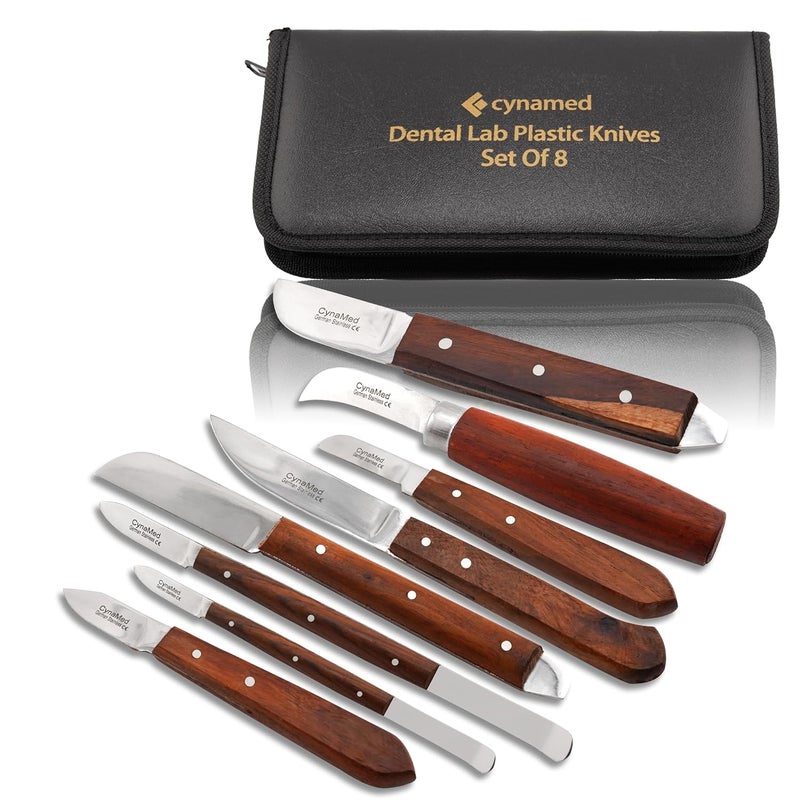 CYNAMED Dental Fahenstock Large, Small Knife, Plaster Alignate Spatula and Knife Mixing Modeling Labratory Restorative Instruments (8) - Image 1