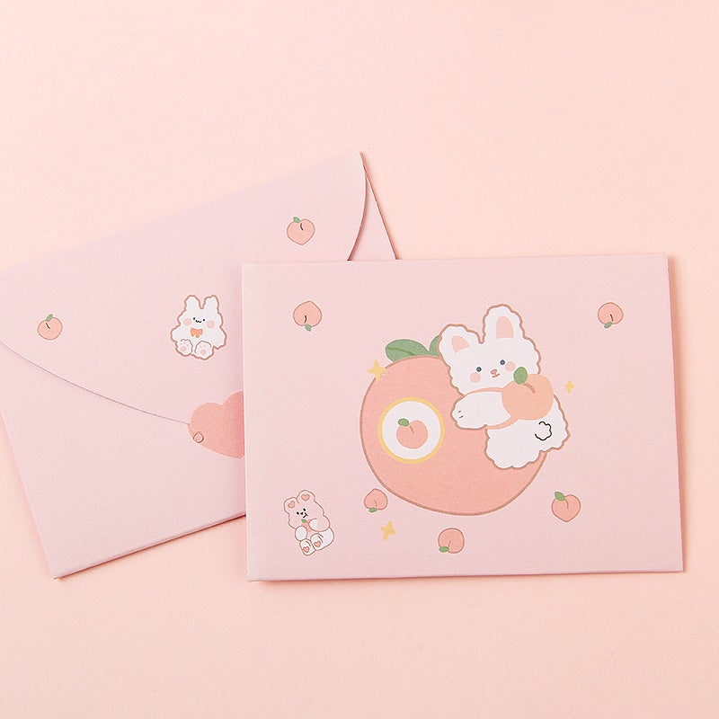 Cartoon Ins Greeting Card Student Diy Chinese Valentine'S Day Bouquet Card Message Small Card Birthday Blessing Postcard Can Be Added With Logo - Image 1