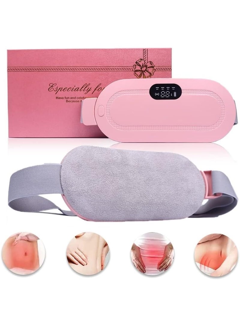 Heating pad for cramps, comfortable electric menstrual belt, menstrual pain relief device for the stomach, portable wireless USB massager for the abdomen, back, and waist for women and girls, multi-colored - Image 1