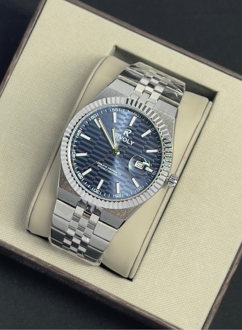 RR Modern Men's Watch With Date Stainless Steel