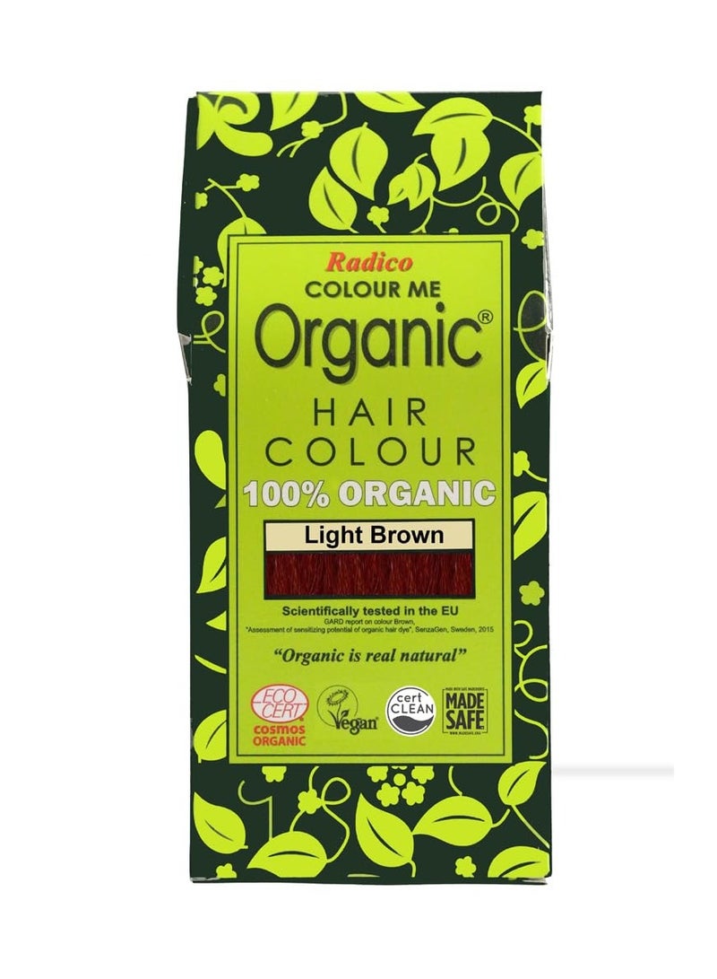 Radico Colour Me Organic 100% Organic Hair Color, 100g, Light Brown - Image 1