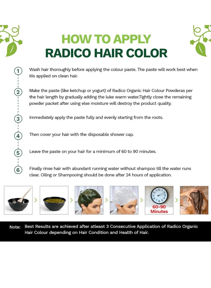Radico Colour Me Organic 100% Organic Hair Color, 100g, Light Brown - Image 5