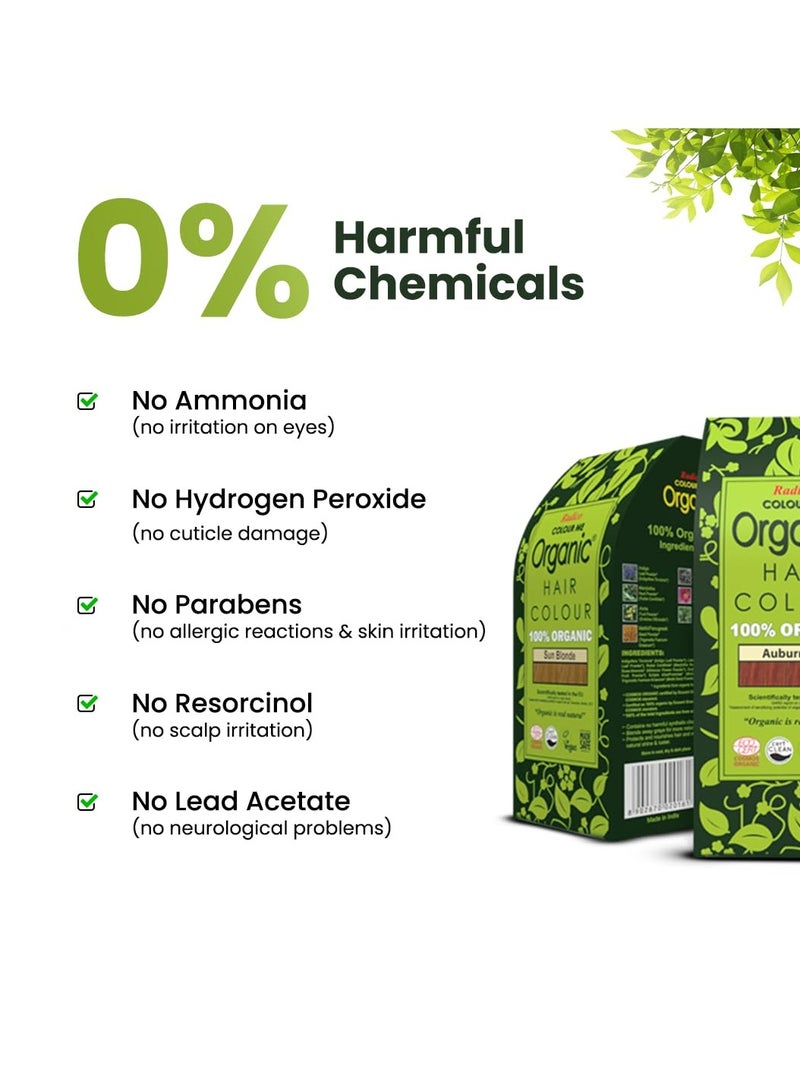 Radico Colour Me Organic 100% Organic Hair Color, 100g, Light Brown - Image 2