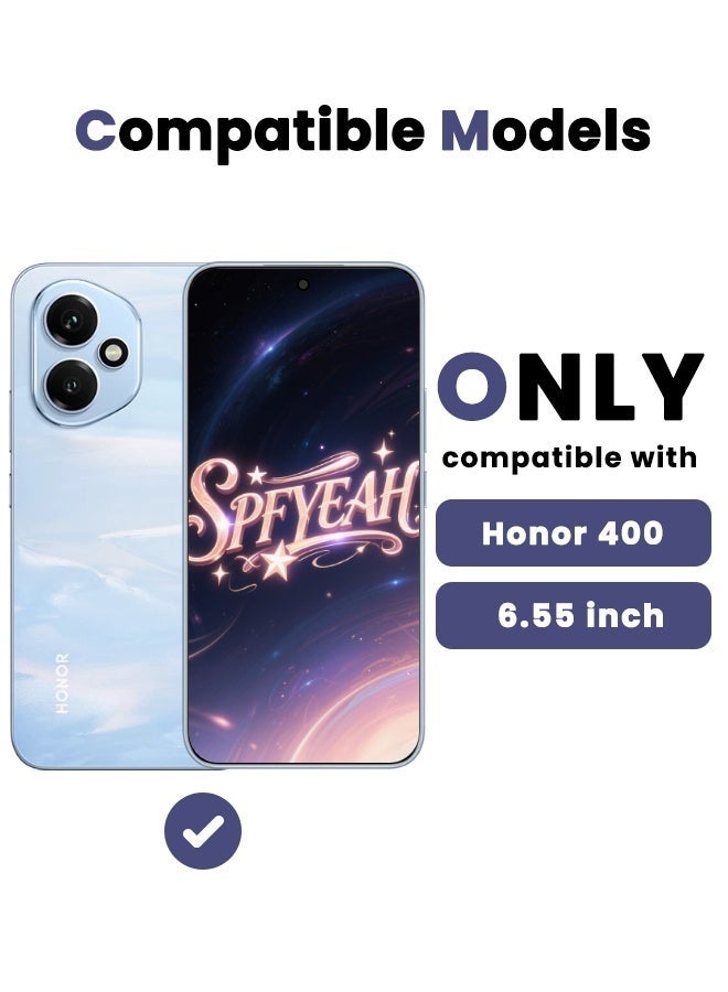 [2+2 Pack] Honor 400 Privacy Screen Protector with Camera Lens Protector, [28° Anti-Spy][9H Hardness][Fingerprint Unlock][Touch Sensitive][Anti Scratch][Bubble Free][Case Friendly] Protector Set for Honor 400 5G 6.55 inch (Boxed, 2+2 PCS) - Image 3