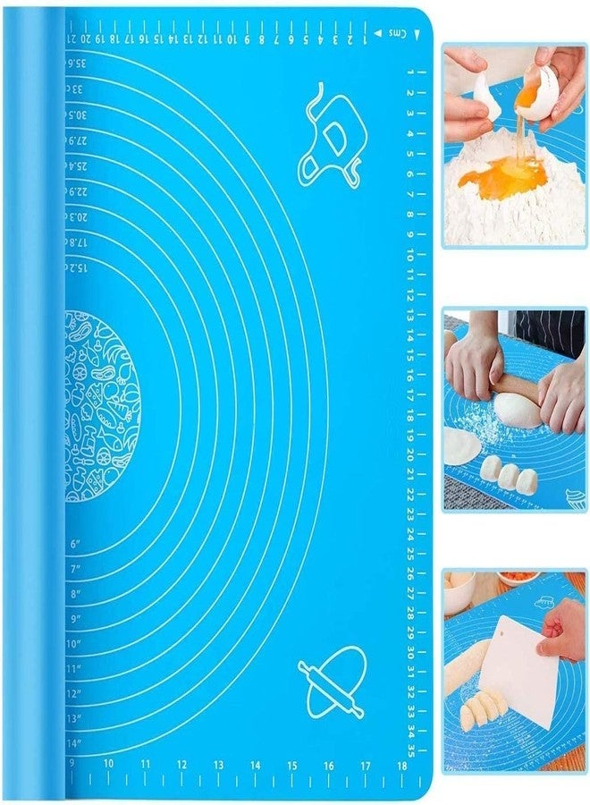 BOTIST Silicone Baking Mat Silicone Chapati Atta Kneading Mat Non-Stick Fondant Rolling Mat Stretchable for Kitchen Roti Chapati (Baking Mat 50 * 40 cm)(Multicolor) (DW-7) - Image 5