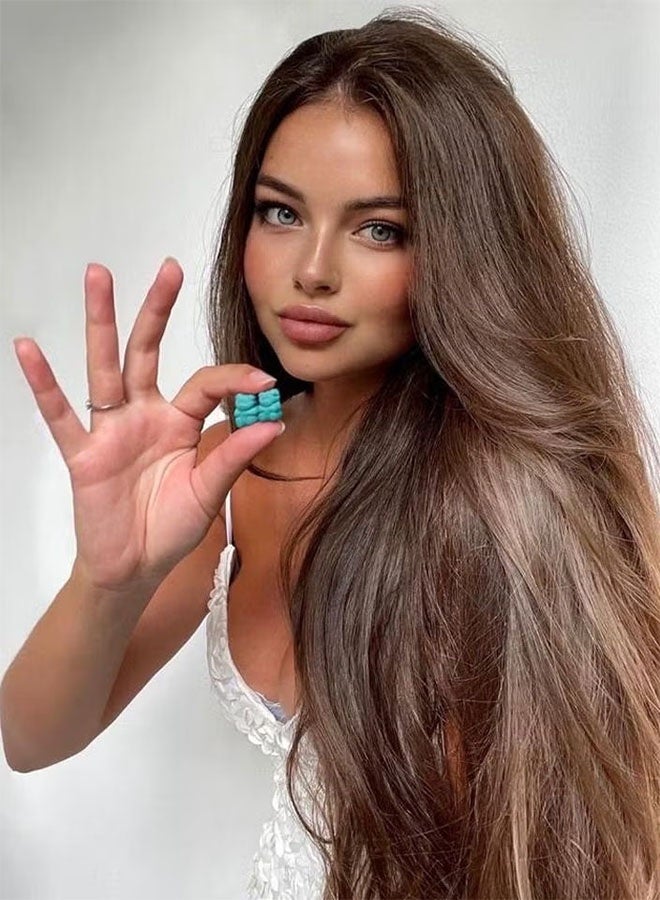 أوشن فيتامين 60 مضغ الشعر ، البيوتين الكولاجين مضغ العلكة ، الفاكهة البكتين مضغ العلكة ، فيتامين ج الملحق ، البيوتين وحمض الفوليك لدعم نمو الشعر ، وفقدان الشعر ، صحة الشعر والجلد والأظافر ، ويني - Image 3