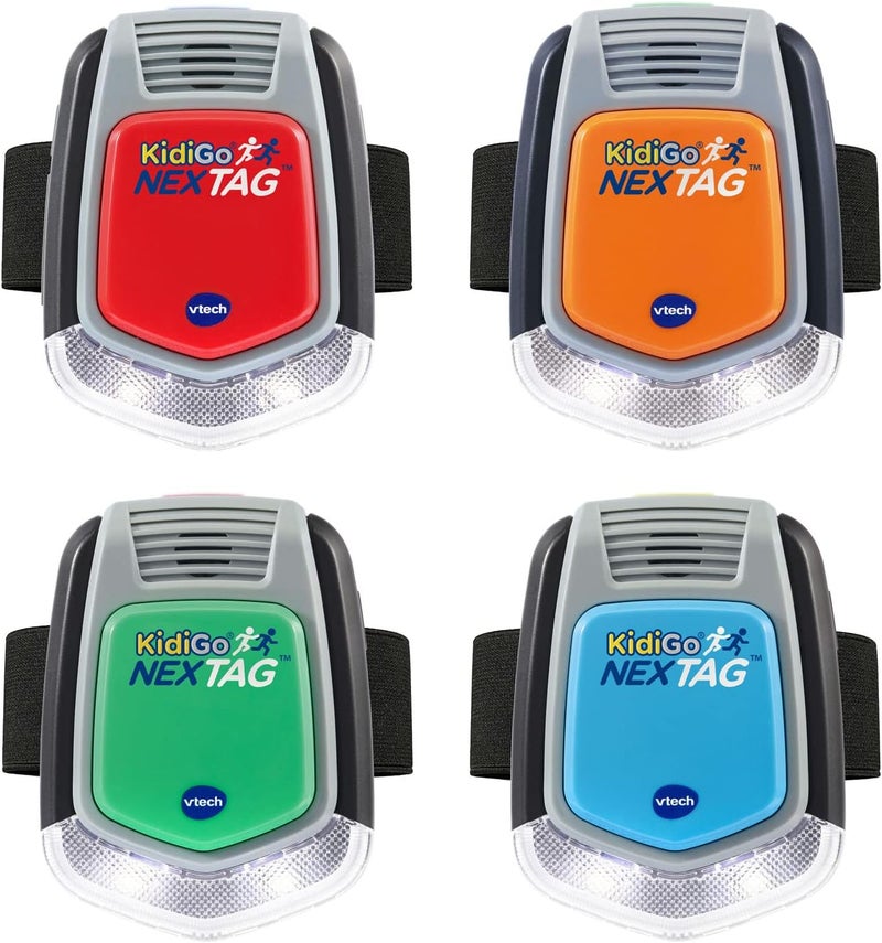 في تك VTech - KidiGo NexTag | يشمل 4 وحدات، أكثر من 20 لعبة | لعبة داخلية وخارجية، مدى 120 قدم بين الوحدات | جهاز ألعاب إلكتروني للأولاد والبنات من سن 5 سنوات فما فوق - Image 2
