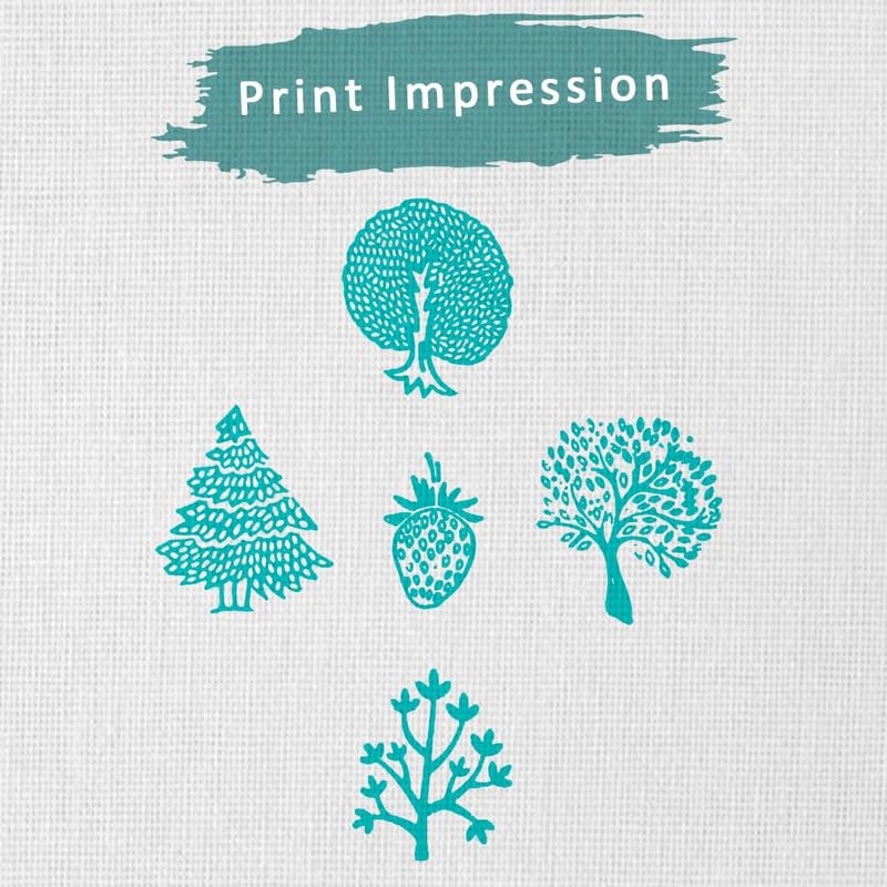 TWOGRAMS Wooden Indian Traditional Design Printing Stamps/Blocks for Printing Saree Border/Dresses/Craft Card Making/Scrapbook/Clay Pottery | Set of 5 | - Image 3