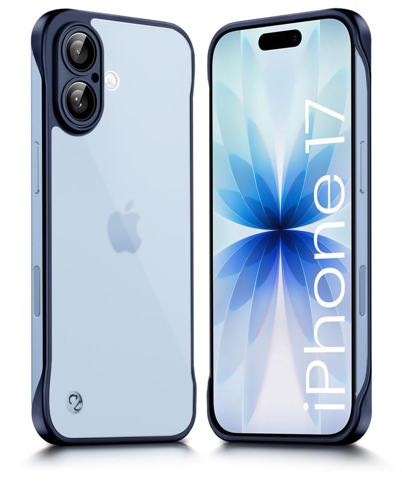WOW IMAGINE Hybrid Ultimate Back Case for iPhone 17 | Lightweight Frameless Design with Full Protection | Shockproof Ultra Slim | Translucent PC & TPU Mobile Cover - Blue - Image 2