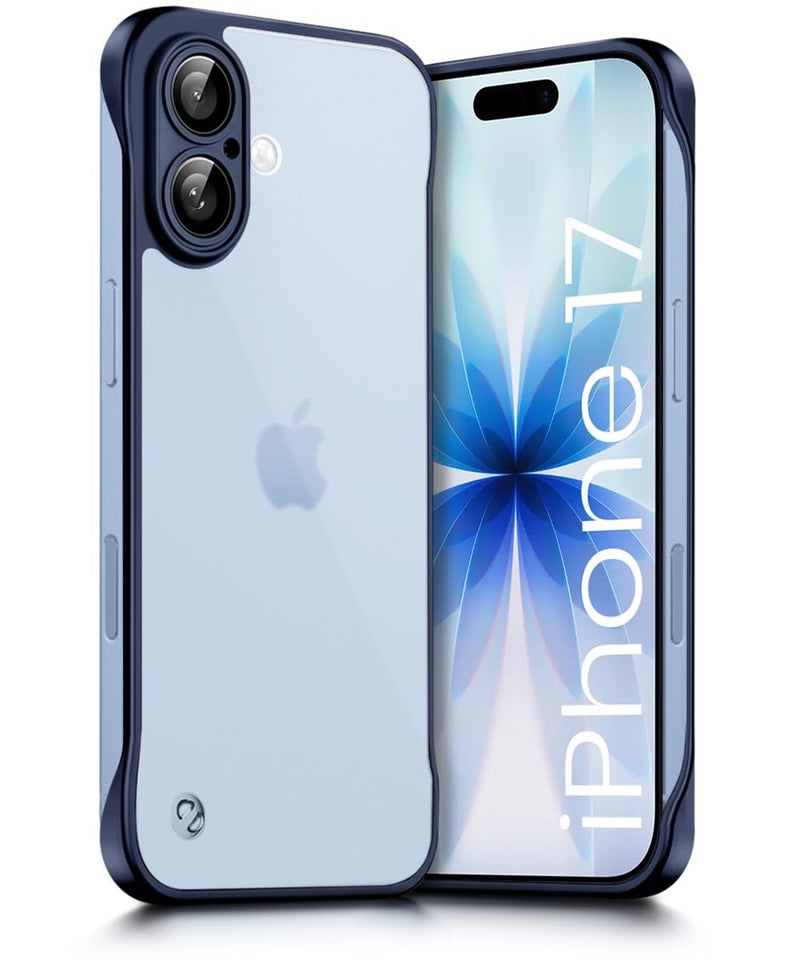 WOW IMAGINE Hybrid Ultimate Back Case for iPhone 17 | Lightweight Frameless Design with Full Protection | Shockproof Ultra Slim | Translucent PC & TPU Mobile Cover - Blue - Image 1