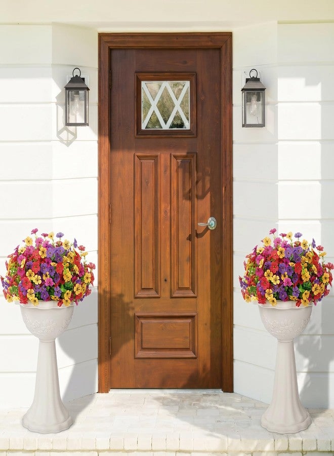 Lifewit Artificial Flowers for Outdoors, 12 Bundles Plastic Fake Flowers Daisy for Home Garden Decor, Faux Plants for Spring Summer Porch, Window Box, Vase Decoration(4 Mix Color) - Image 4