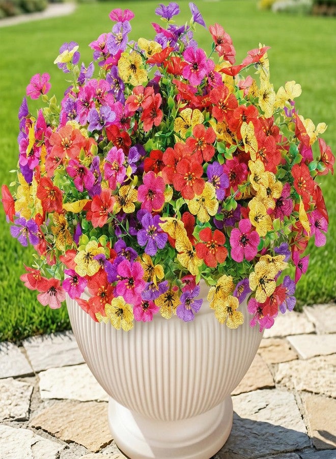 Lifewit Artificial Flowers for Outdoors, 12 Bundles Plastic Fake Flowers Daisy for Home Garden Decor, Faux Plants for Spring Summer Porch, Window Box, Vase Decoration(4 Mix Color) - Image 1