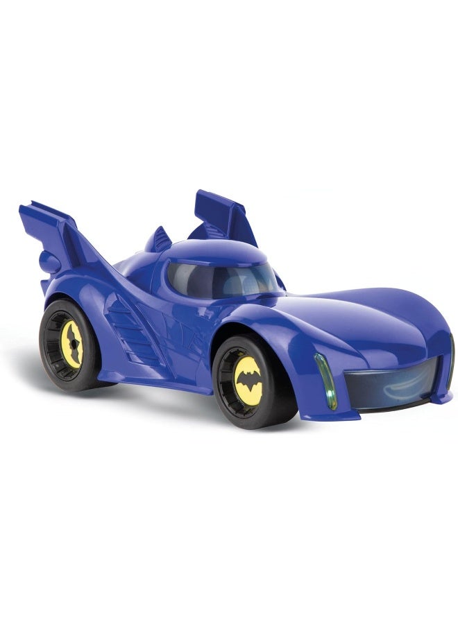 Carrera RC First Batwheels I Bam I 2.4GHz I Officially Licensed I Steering Wheel Controller with Logo Projector I LED Lights & Sound I Batman Figure Included I For Ages 3+ - Image 1