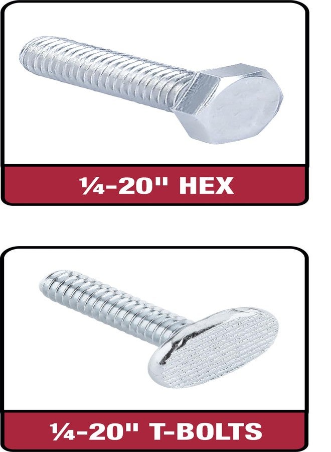 مايلكرافت Milescraft 4039 T-Trax36™ عبوة من قطعتين من مسارات T عالمية مقاس 36 بوصة مع فتحات تثبيت مثقوبة مسبقًا، مسار T لمنضدة العمل، أدوات النجارة والتركيبات، طاولة مثقاب، طاولة راوتر والمزيد - Image 4