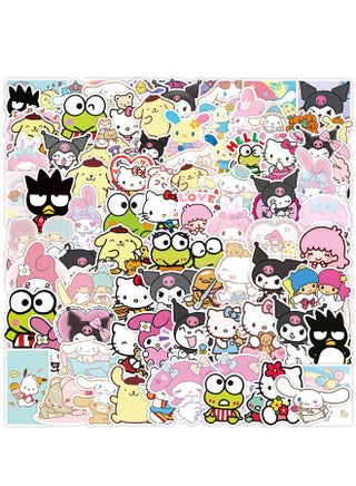 100Pcs Cartoon Anime Stickers Set for Laptop Phone Skateboard Suitcase DIY Scrapbook Decoration Gift for Kids Teens - view 2