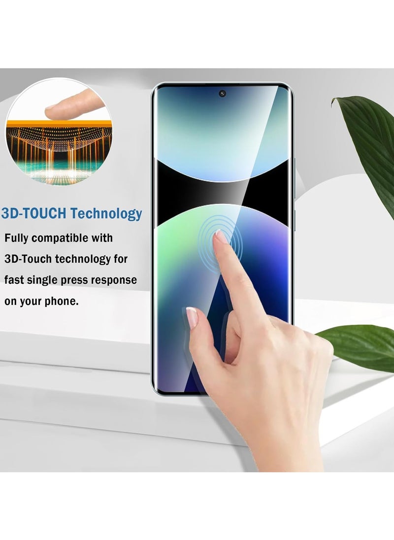 2 Pack 3D Screen Protector for Redmi Note 14 Pro+ 5G Full Coverage HD Clear Scratch Resistant,Bubble-Free for Xiaomi Redmi Note 14 Pro+ Screen Protector