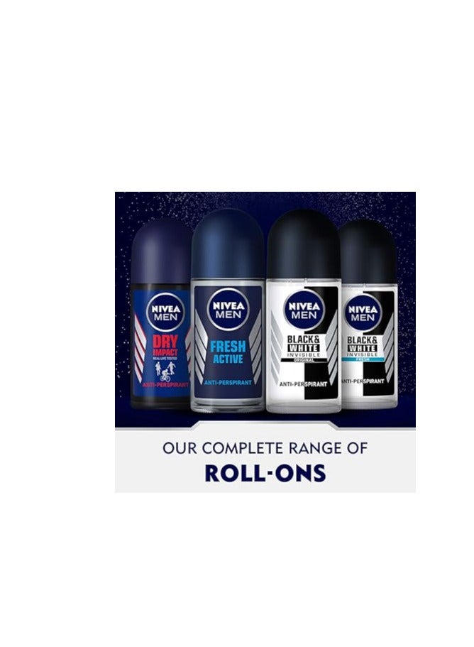 Nivea Pack Of 4 Nivea men fresh active roll 50 ml - Image 4