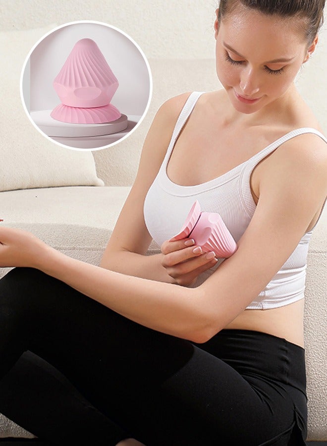 أوكيوز كرة تدليك يدوية مع كوب شفط | علاج نقاط الزناد لتنشيط الأنسجة العميقة وتحرير اللفافة العضلية | تخفيف التوتر الناتج عن عقيدات العضلات - وردي - Image 2