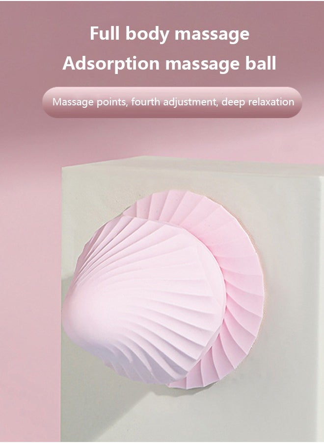 Occuwzz Manual Massage Ball with Suction Cup | Trigger Point Therapy for Deep Tissue & Myofascial Release | Stress Relief for Muscle Nodules - Pink  - Image 5