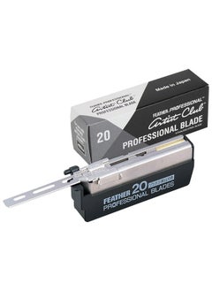Feather Feather Artist Club Professional Single Edge Razor Blades - (20 Count) - Single Straight Edge Razor Blade Refills for Shaving With Straight Edge Razors - For Men & Barbers  - Image 1
