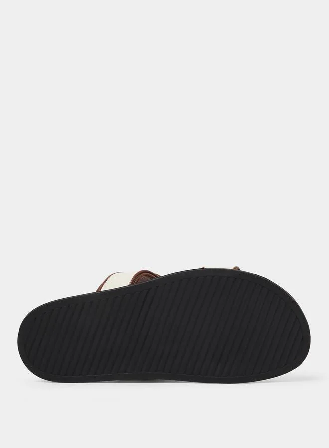 Styli Multi Plain Buckle Detail Comfort Sandals for Women | Best Price UAE