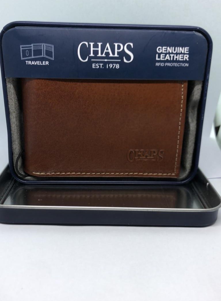 Chaps wallet Genuine Leather bage Color Traveler