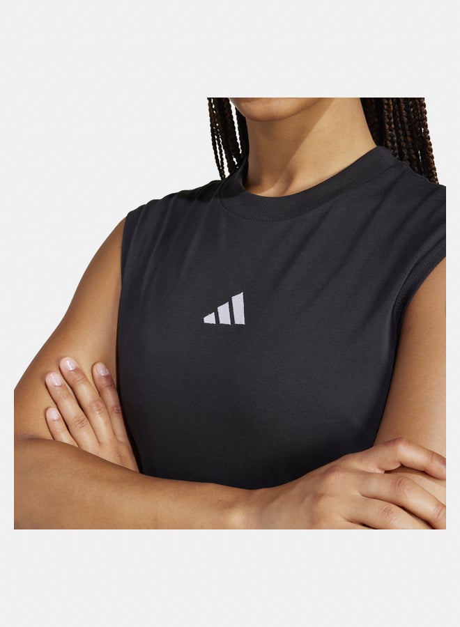 Adidas Essentials 3-Stripes Cotton Lifestyle Tank Top  - Image 3