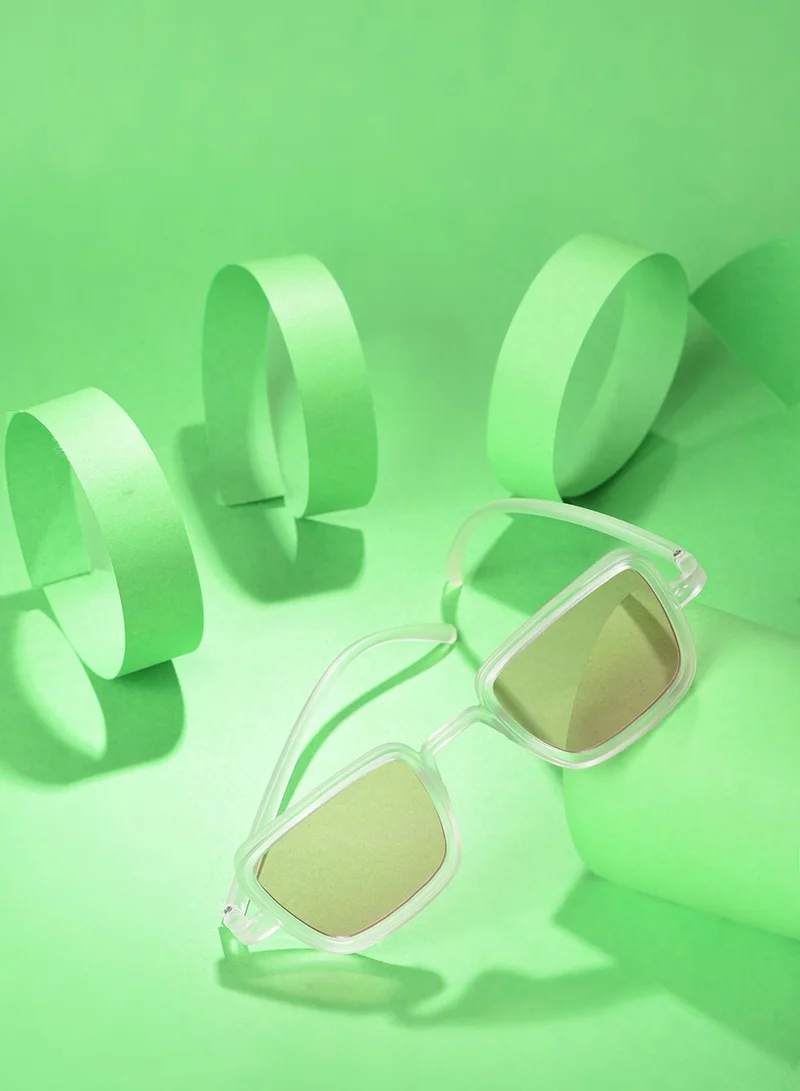 Haute Sauce Pink Lens White Wayfarer Sunglasses
