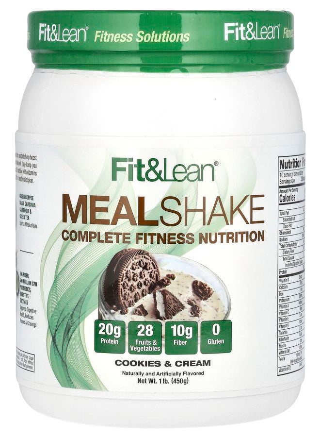 Fit & Lean - Meal Shake Complete Fitness Nutrition Cookies & Cream 1 lb (450 g) - Image 1