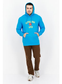 Levi's Men Long Sleeve Graphic Print Hoodie, Blue  - Image 2