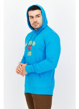 Levi's Men Long Sleeve Graphic Print Hoodie, Blue  - Image 4