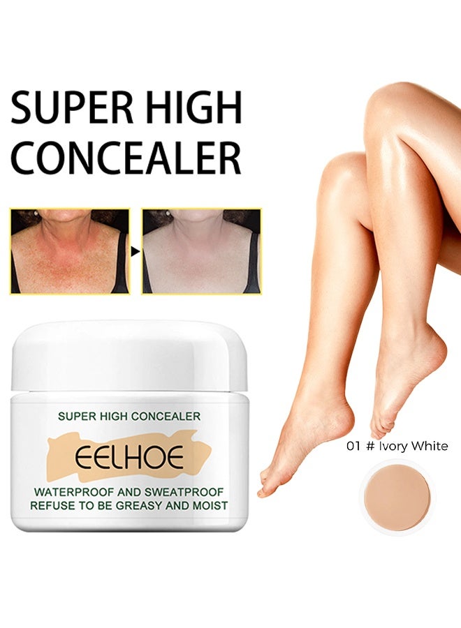 إيلهو خافي عيوب سوبر عالي ، خافي عيوب تفتيح غير مجعد بتغطية كاملة ، هايلايتر مرطب خفيف الوزن يدوم طويلا للنساء ، اصنع مظهر طبيعي ونظيف ثلاثي الأبعاد 12 جم #01 - Image 1