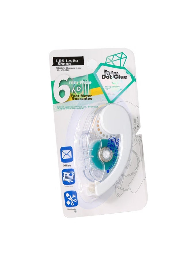 Lps Dotted Glue, Double-Sided Tape For Journaling, Student Correction Tape, Strong Adhesive, High Viscosity Tape, Dotted Glue For Journaling, 203 White - Image 5