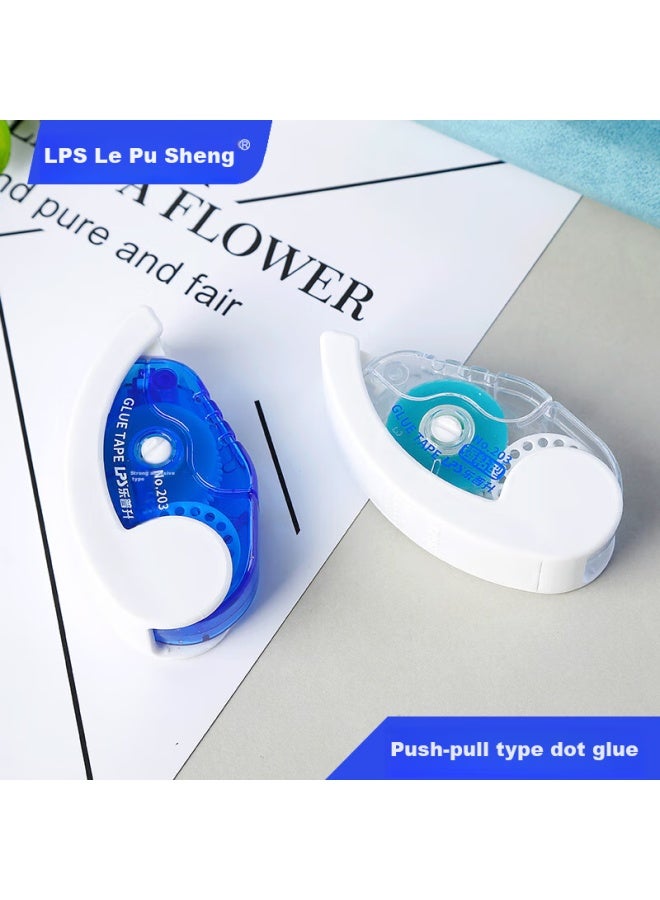 Lps Dotted Glue, Double-Sided Tape For Journaling, Student Correction Tape, Strong Adhesive, High Viscosity Tape, Dotted Glue For Journaling, 203 White - Image 2