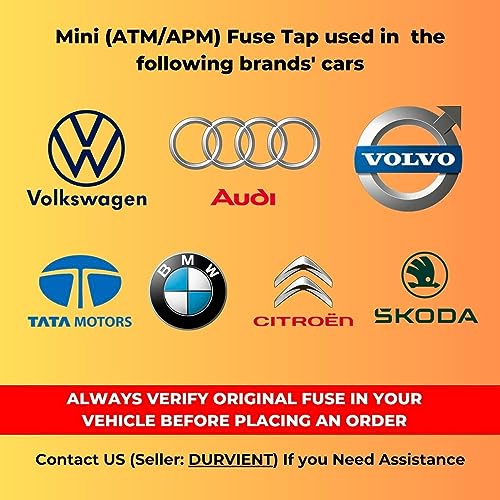 Durvient.com® Mini Blade Fuse Tap Add a Circuit Connector for European Cars Auto Bikes (Pack of 3) - Image 2