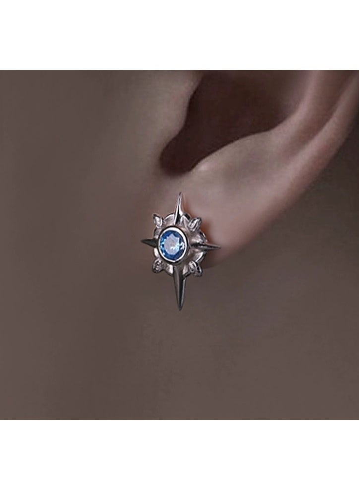 زوج واحد من الأقراط المرصعة للرجال والنساء - Image 4