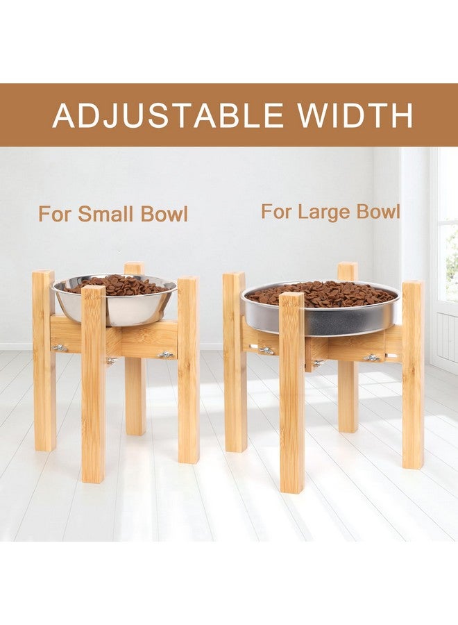 HTB Elevated Dog Bowl Stand,Adjustable Dog Food Stand for 7”-10” Bowls,Single Dog Bowl Holder 10” Tall for Medium Dogs - Image 2