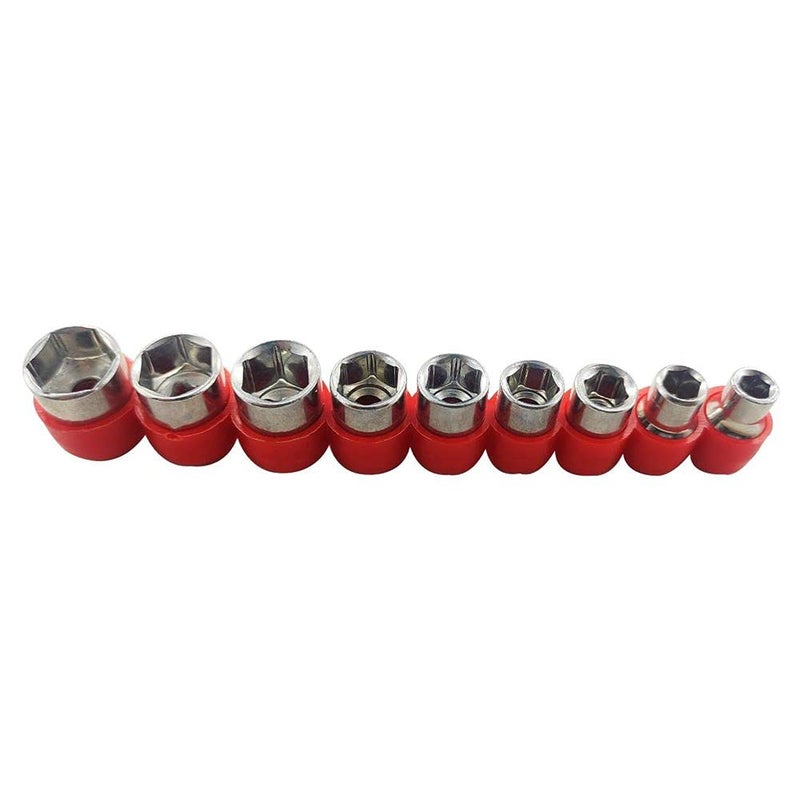 DIY Crafts DIY DIYC12467 Crafts Hex Socket Wrench Head for 44200 inch Drive Metric 6 Point Hexagon Sockets Set Nut Driver with Rubber Holder Home Improvement DNo 72 Pack of 4 Pc Multi  - Image 2