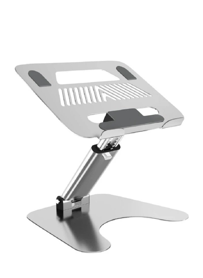Generic - Enhanced Ergonomics and Cooling Solution  Adjustable Laptop Stand Anti-Slip Design, Foldable Aluminum Riser Cooler, Improved Comfort and Temperature Regulation for Pad, Notebook, PC - Image 1