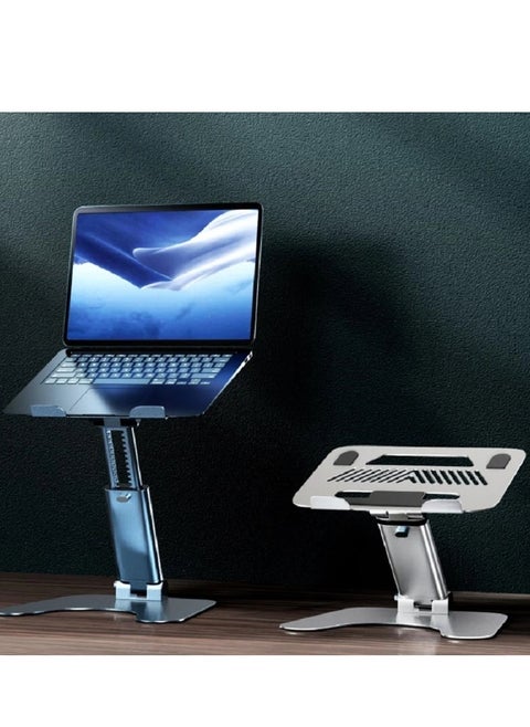 Enhanced Ergonomics and Cooling Solution  Adjustable Laptop Stand Anti-Slip Design, Foldable Aluminum Riser Cooler, Improved Comfort and Temperature Regulation for Pad, Notebook, PC