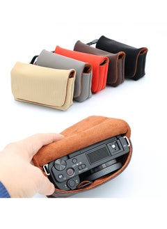 Generic Bbk-m12m Camera Storage Bag For Zv1 Zve10 Lx10 Rx100 Gr3 Compact Card Cameras-Color:Coffee  - Image 2